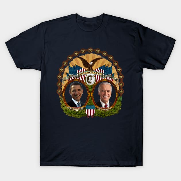 2008 Democratic Presidential Ticket T-Shirt by Swift Art
